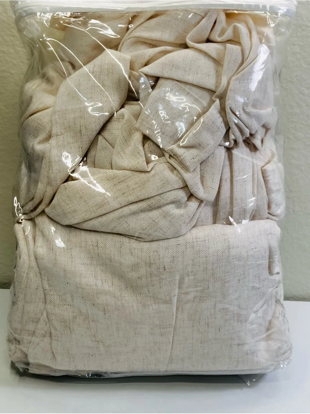 NEW Cream Linen Curtain Panel - 2 Panels 52” x 96”